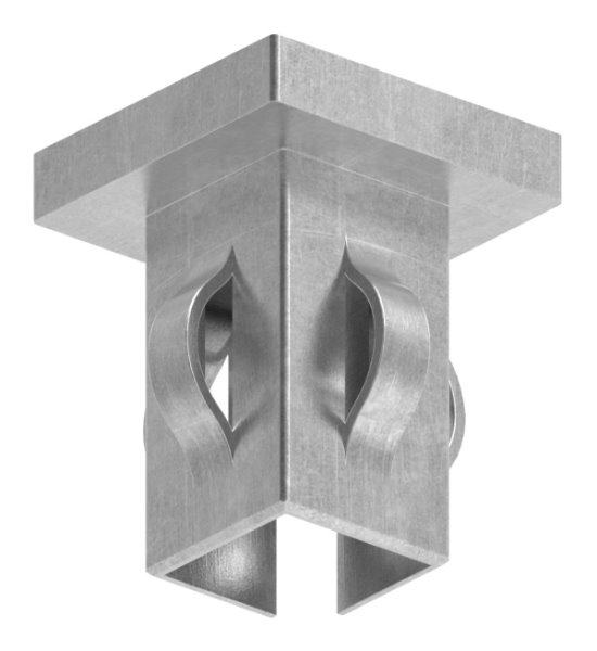Stahlstopfen flach - fuer Rohr 25x25x1-5-2-0 mm - Stahl S235JR- roh-30-2941.8