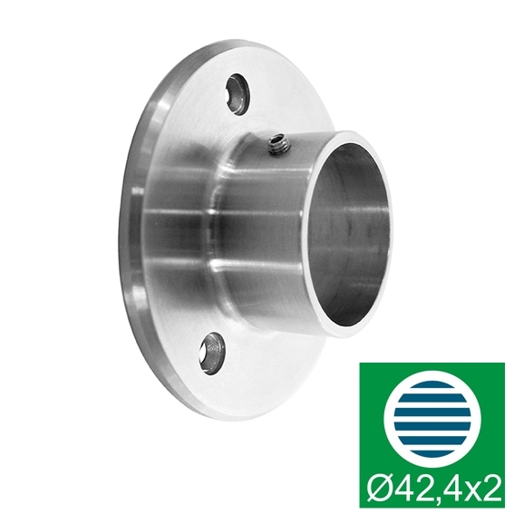 Wandhandlaufhalter Edelstahl AISI 304 fuer Rohr D42-4 mm Wandabstand 30 mm Schliff-89-11A0505042-A.4