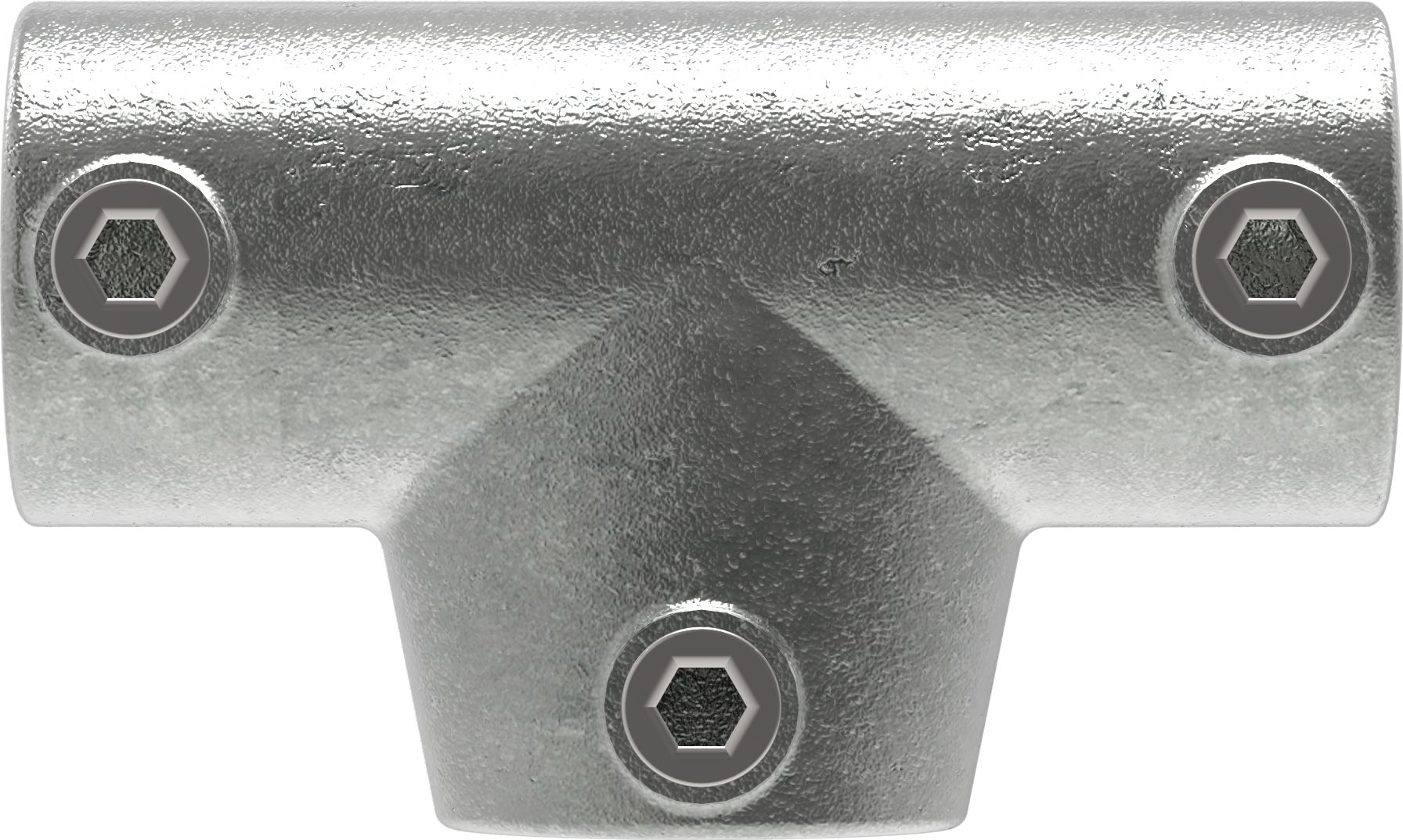 Rohrverbinder T-Stueck lang verstellbar 0-11° Ø 48-3 mm -1 1-2- - Temperguss verzinkt - 155D48-155D48