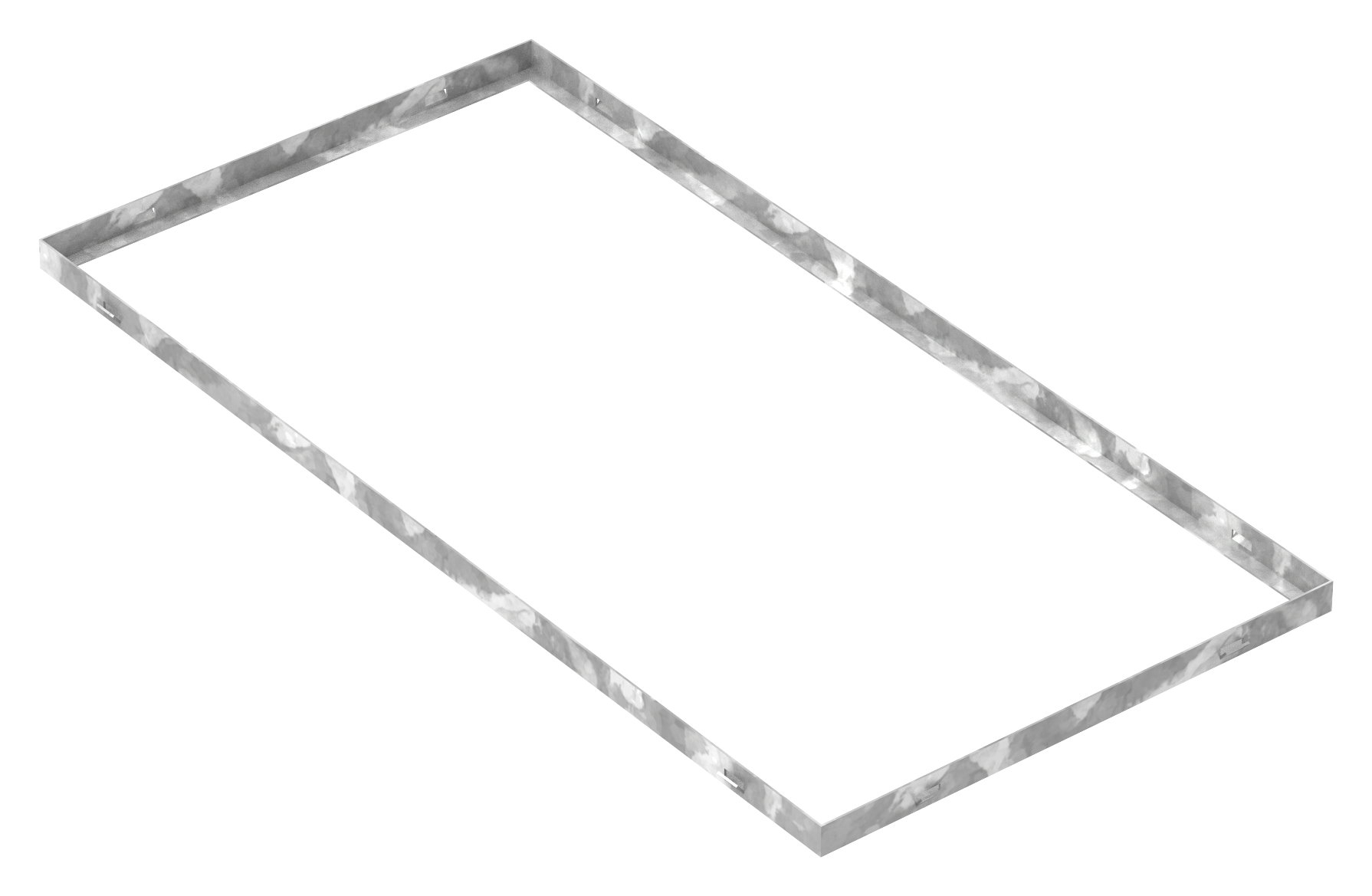 Zarge - Masse- 500x1000x28 mm - fuer Rosthoehe 25 mm - aus S235JR -St37-2- bandverzinkt-23-5010025.7