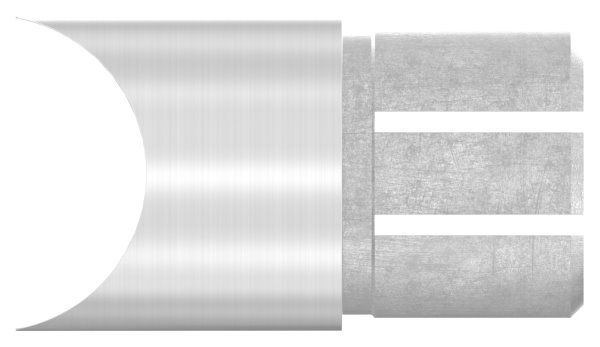 Anschlussstueck V2A 90° fuer Rohr 48-3 mm Anschluss oben 48-3 mm Klemmschraube-11-3639.4