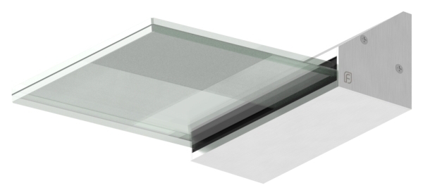 Vordachprofil Aluminium eloxiert E4-EV1 L=250 mm inkl- Glas-88-11VDE.PROMO
