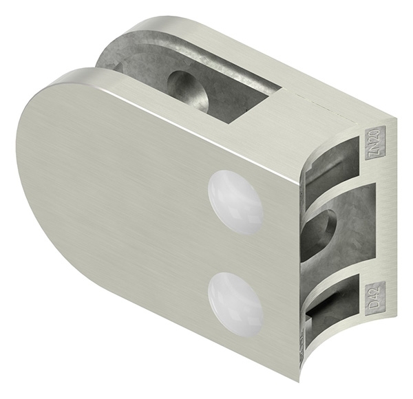 Glasklemme 63x45x28 mm AbZ fuer Anschluss Ø 42-4 mm Edelstahleffekt-10-2242ABZ.2