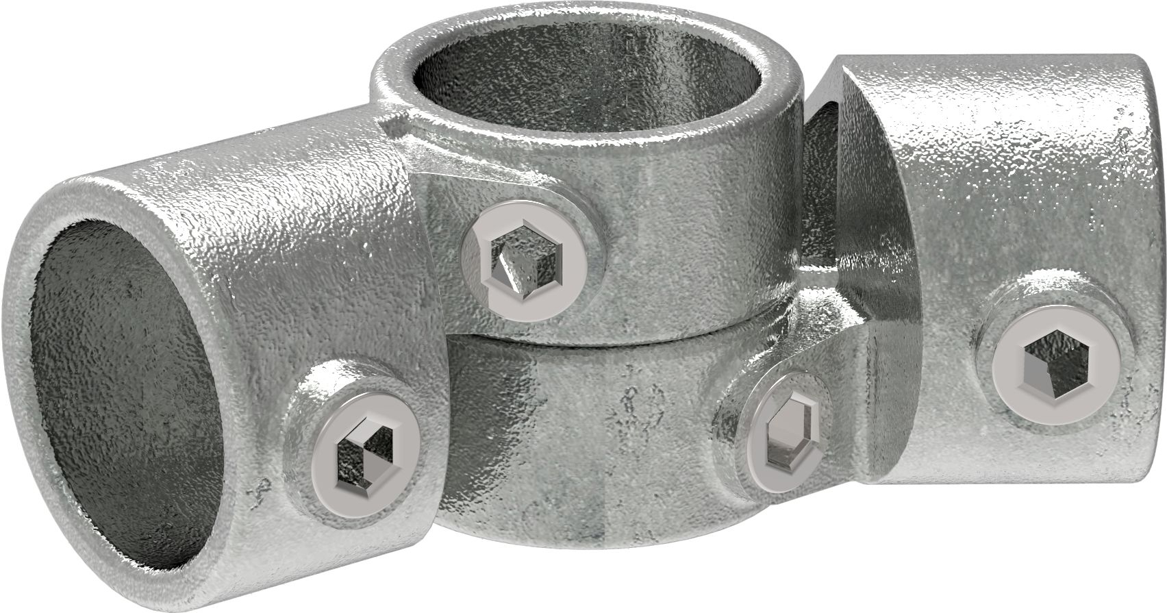 Rohrverbinder Winkelgelenk verstellbar Ø 33-7 mm -1- - Temperguss verzinkt - 148B34-148B34