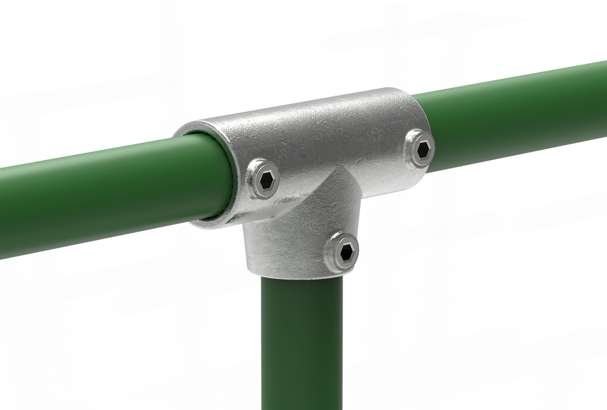 Rohrverbinder - T-Stueck lang verstellbar 0-11° - 155D48 - 48-3 mm - 1 1-2- - Feuerverzinkt u. Elektrogalvanisiert-155D48