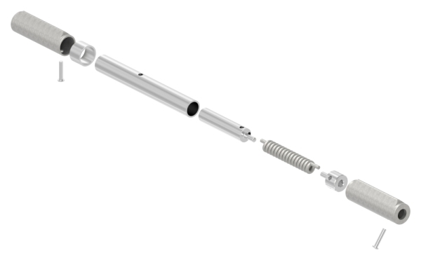 Torband zum Anschweissen Edelstahl V2A mit einstellbarer Rueckholfeder-88-11415-M.VA
