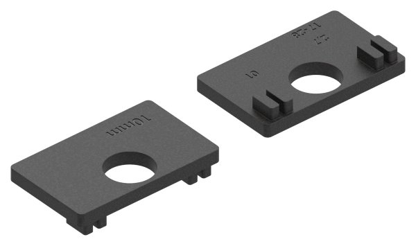 1 Paar Gummis zu Glasklemme 45x45x26 mm AbZ fuer 10 mm Glas ESG-10-3010.0ABZ
