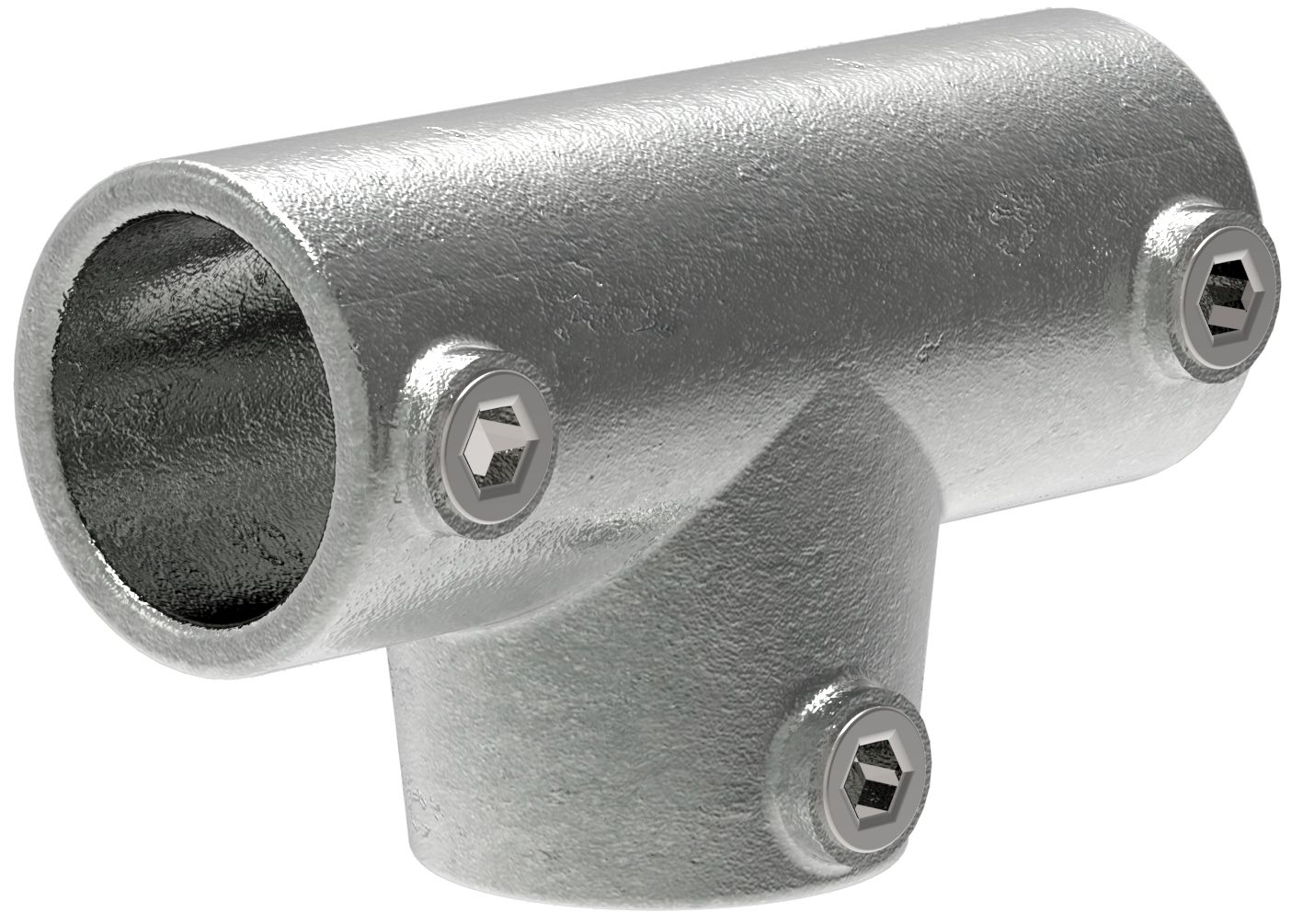 Rohrverbinder - T-Stueck lang verstellbar 0-11° - 155C42 - 42-4 mm - 1 1-4- - Feuerverzinkt u. Elektrogalvanisiert-155C42