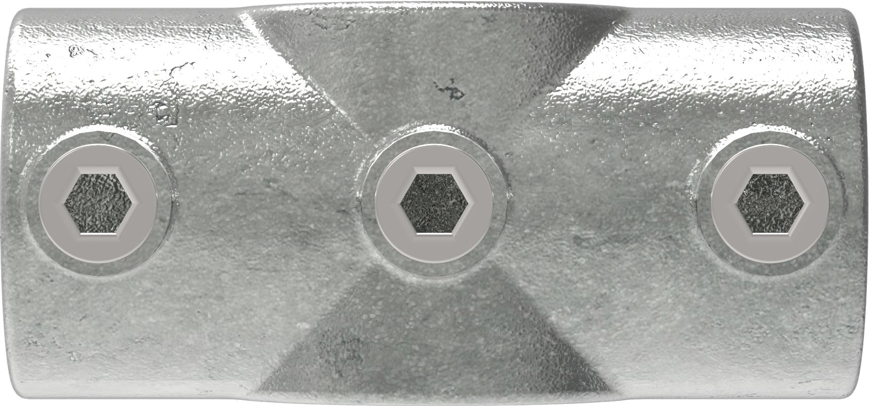 Rohrverbinder - Kreuzstueck durchgehend - 119D48 - 48-3 mm - 1 1-2- - Feuerverzinkt u. Elektrogalvanisiert-119D48