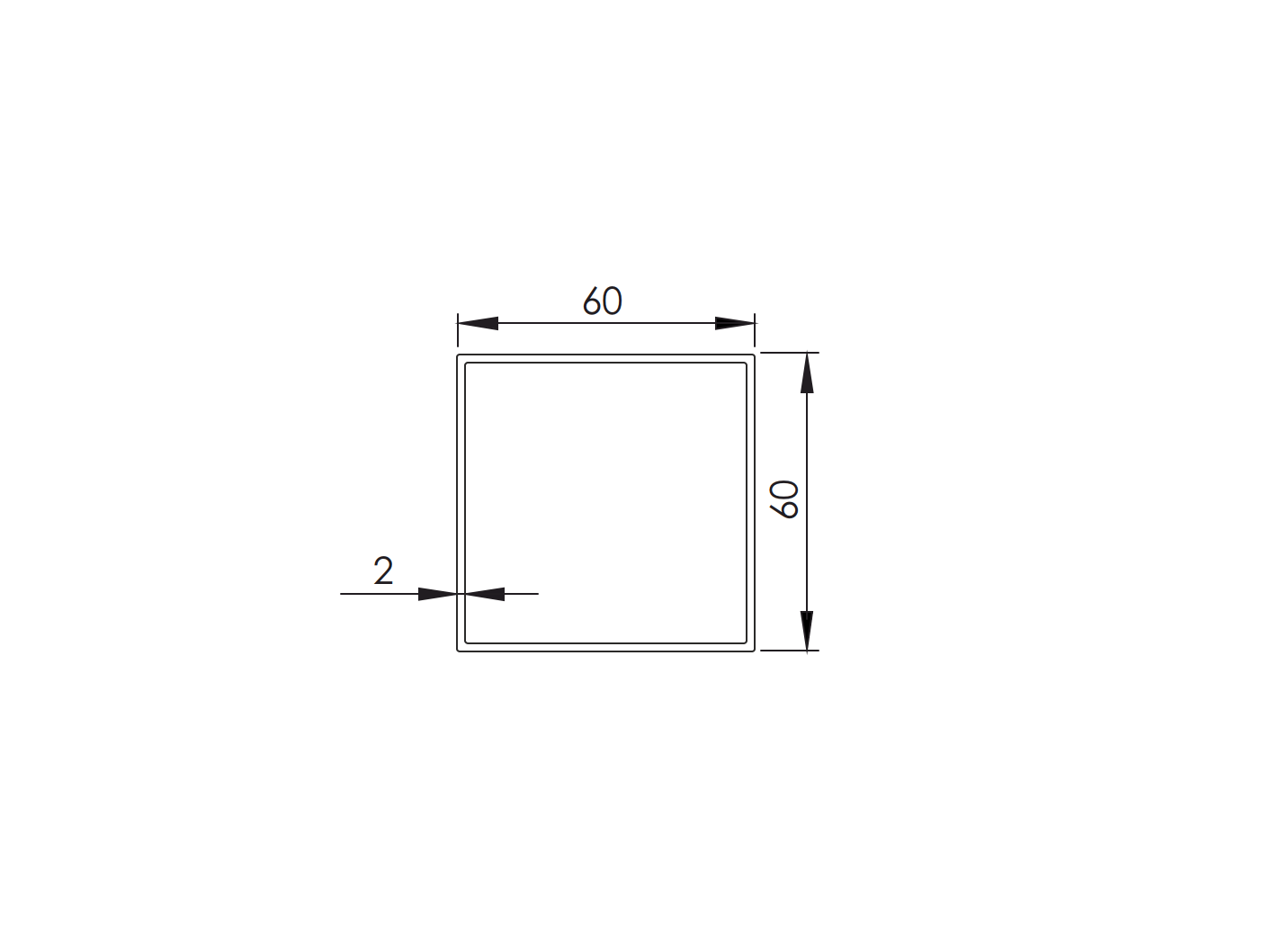 Quadratrohr Stahl 60x60x2 mm verzinkt 6000 mm-89-11ZN60X60X26000-A.4