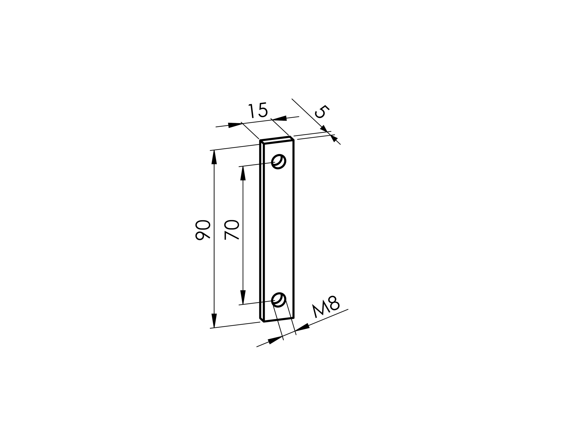 Verankerungsplatte Edelstahl AISI 316 seitlich Rohzustand-89-11A140216PLATE-A.4