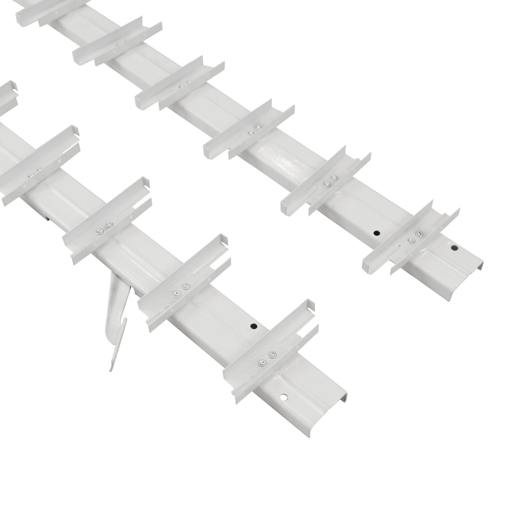 Bewegliches Lamellensystem Aluminium 1090 mm Pulverbeschichtet Weiss RAL 9003 Paar-89-11FGSWS1090ALR9003-A.4