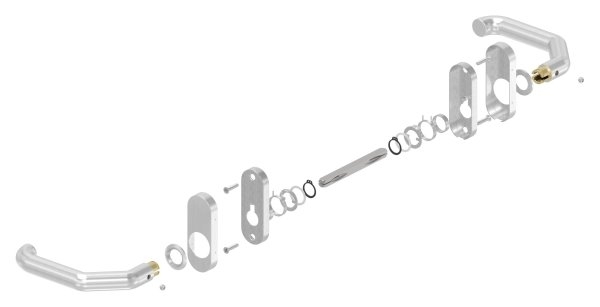Tuerdrueckerpaar drehbar inklusive 8 mm Drueckerstift-11-3525.4