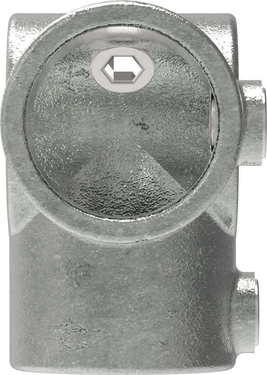 Rohrverbinder - Eckstueck durchgehend - 116B34 - 33-7 mm - 1- - Feuerverzinkt u. Elektrogalvanisiert-116B34