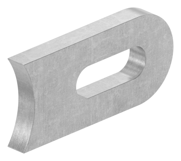 Anschweisslasche 50 x 25 x 6mm mit Langloch 25 x 9mm- Anschluss 42-4mm-88-1154111-ST-42.25