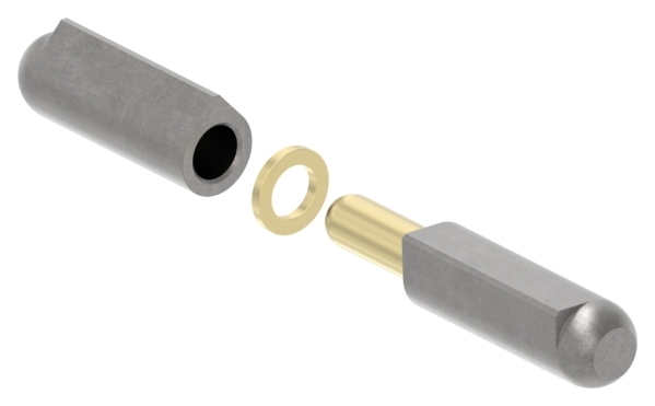 Anschweissband Stahl roh L 80 mm Rollen-Ø 13 mm Stift-Ø 8 mm Messingring-88-1156515-ST.80
