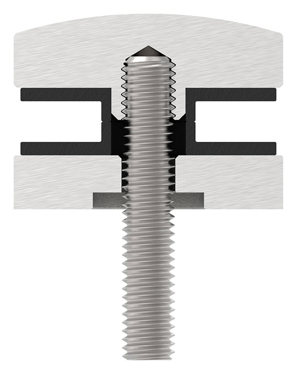Glaspunkthalter-Oberteil Ø 62 mm- V2A-10-6200.4OT