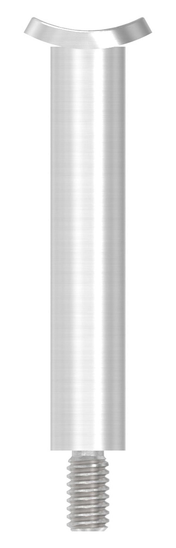 Edelstahl Traegerstift Ø 14 mm mit Halteplatte Anschluss- 42-4 mm - Aussengewinde M8 - V2A-11-3827.4