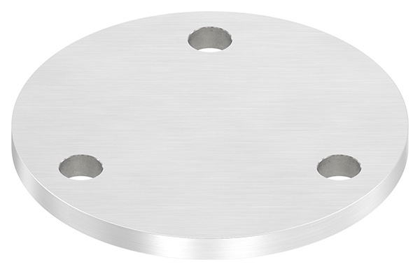 Ankerplatte Masse- Ø 120x8 mm mit 3 Bohrungen Ø 11 mm V2A-11-2296.4