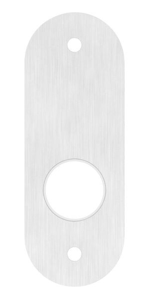 Kurzschild Edelstahl V2A 32 x 87 x 6 mm gerundet geschliffen Korn 240-88-1115099.240