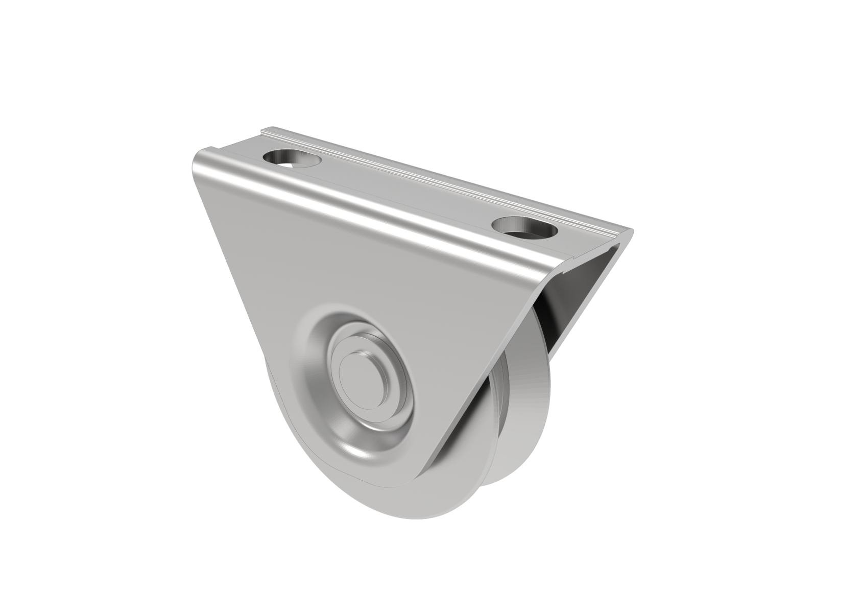 Schiebetorlaufrolle V-Nut Edelstahl V2A  78 mm mit Halterung fr 300 kg Tore-89-11H831V80-A.4