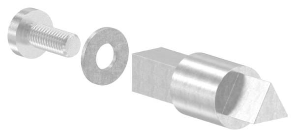 Spezialstift Edelstahl V2A Dreikant 8 mm mit Befestigungsschraube M5-88-118093.8