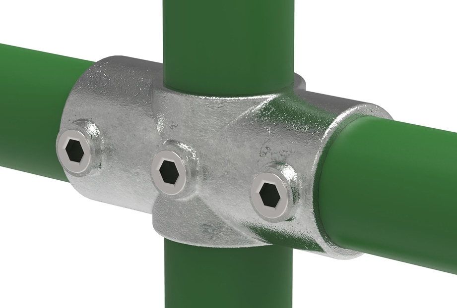 Rohrverbinder - Kreuzstueck durchgehend - 119C42 - 42-4 mm - 1 1-4- - Feuerverzinkt u. Elektrogalvanisiert-119C42