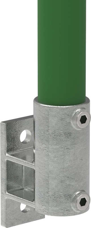 Rohrverbinder Wandhalter Platte vertikal Ø 48-3 mm -1 1-2- - Temperguss verzinkt - 144D48-144D48