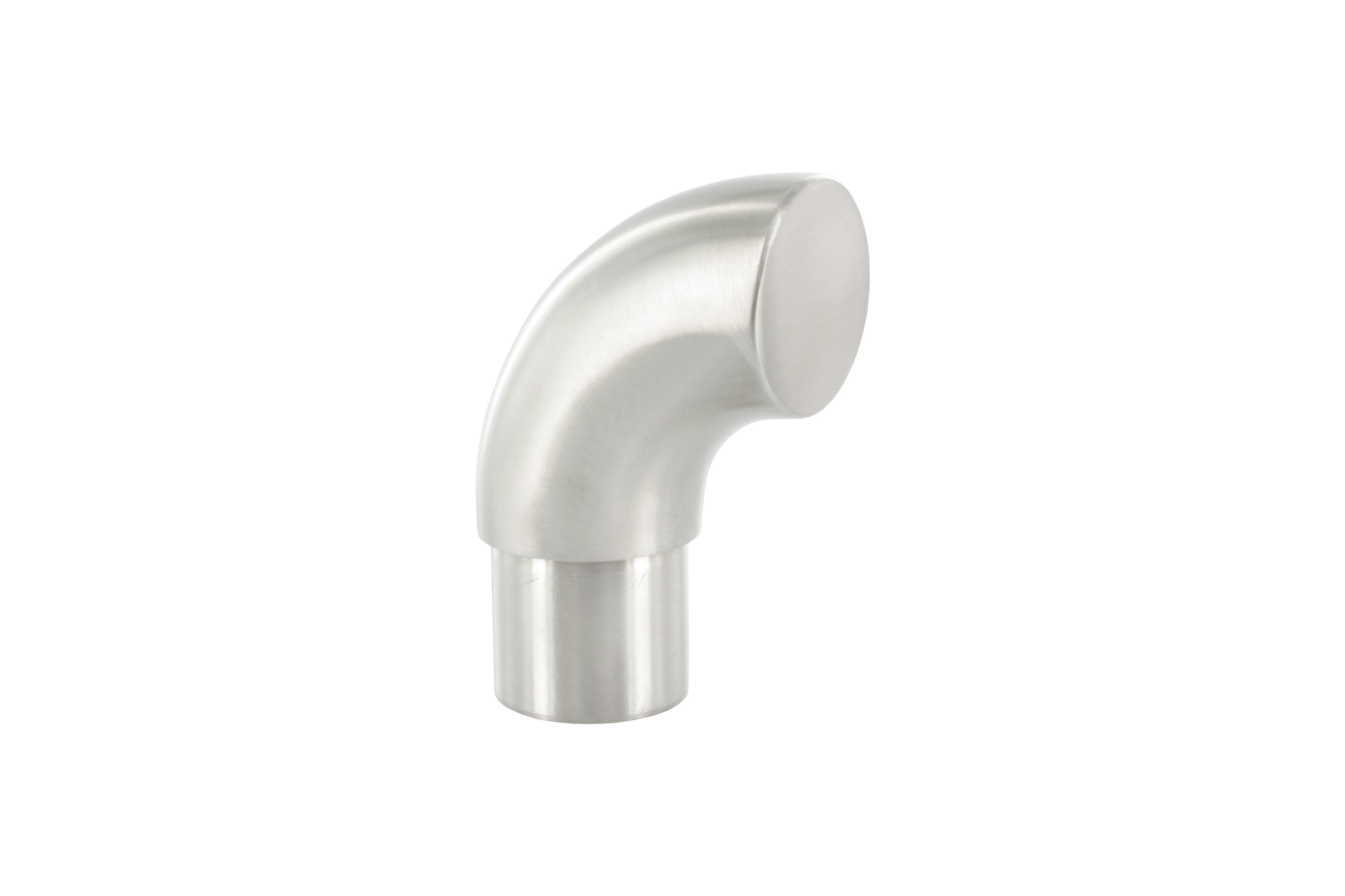 Endstueck 90° flach - zum Kleben - fuer Rundrohr- Ø 42-4x2 mm - V2A-11-3693-A.4