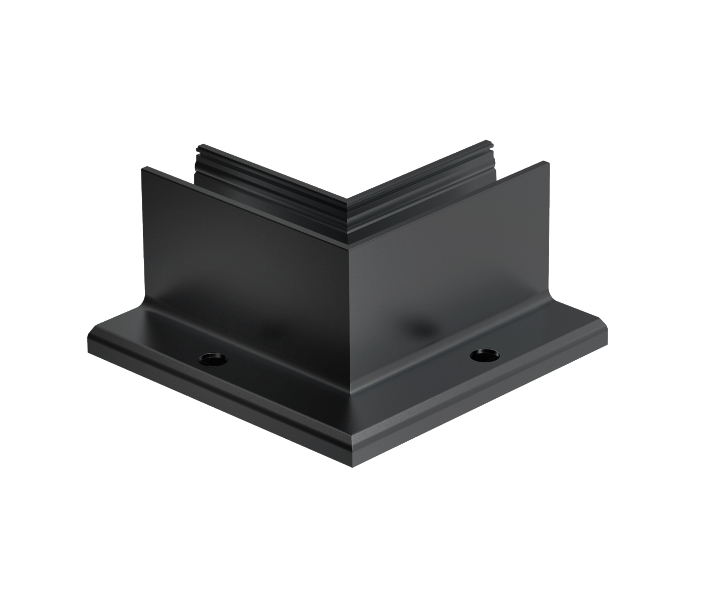 Eckverbinder Aluminium fuer Glas 12-17-52 mm 90° Innen Schwarz ELOX Top-89-11AL0006UNOSEB90IN-A.4