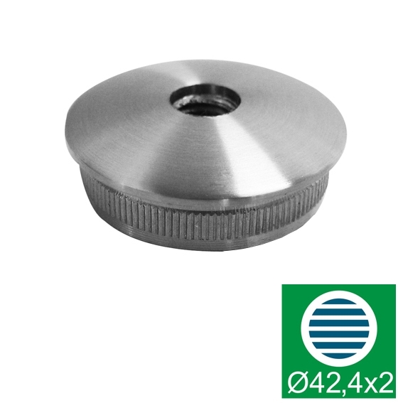 Endkappe Edelstahl AISI 304 fuer Rohr D 42-4x2-0 mm mit Gewinde M 10-89-11A5735242-A.4