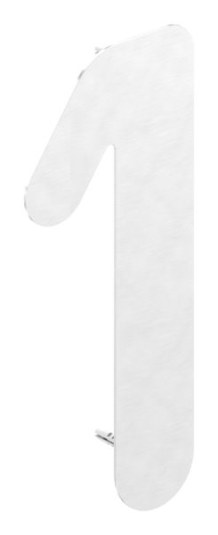 Hausnummer 1 - gross - Masse- 200 mm x 300 mm - V2A-11-8065.4