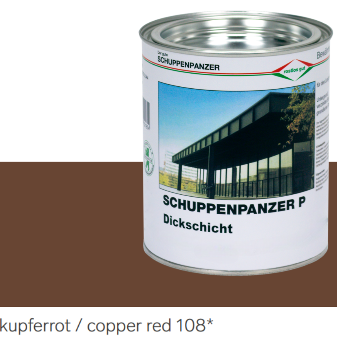 SCHUPPENPANZER-P Dickschicht 0315 kupferrot 108 fuer Zaeune und STAHL-67-1034.0