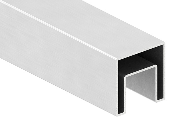 Quadrat-Nutrohr - Masse- 40x40x1-5 mm - mit Nut- 24x24 mm - Laenge- 6000 mm - V2A-12-2032.4