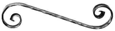 Zierelemente - Masse- 120x500 mm - Stahl -Roh- S235JR-30-3754.8