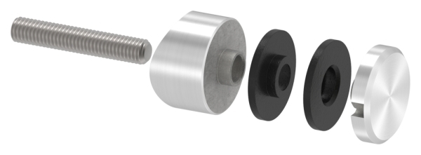 Glaspunkthalter Ø 30 mm- V2A- Anschluss- Rohr Ø 48-3 mm-88-1160191-240.48