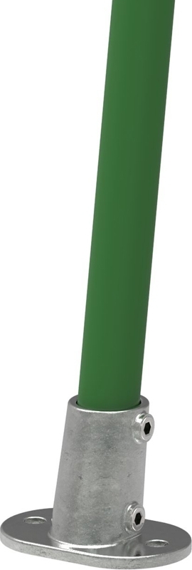 Rohrverbinder - Fussplatte oval 3-11° Neigung - 152 - 33-7 mm - 48-3 mm - 1- - 1 1-2- - Feuerverzinkt u. Elektrogalvanisiert-152