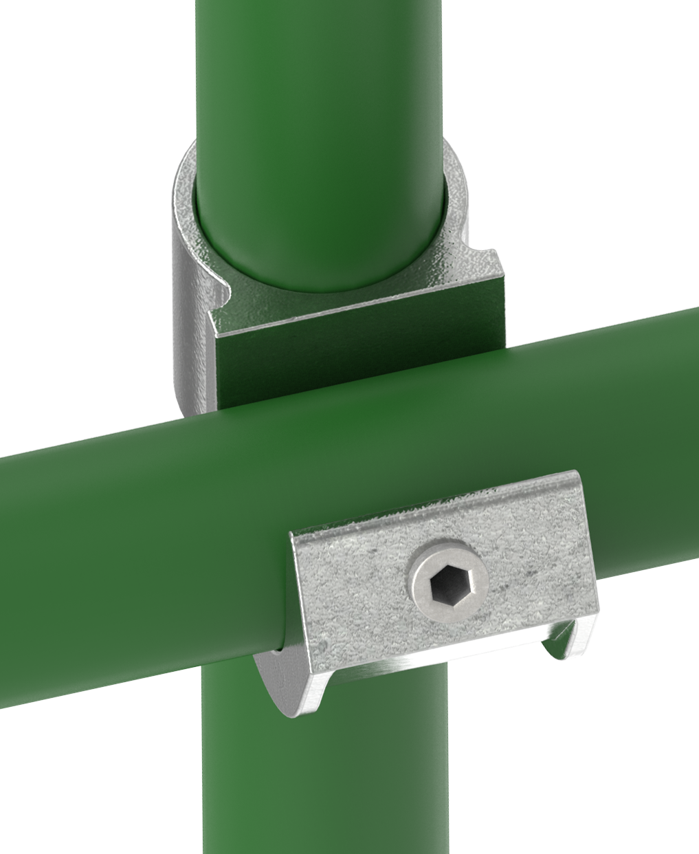 Rohrverbinder - Kreuzstueck - 201D48 - 48-3 mm - 1 1-2- - Feuerverzinkt u. Elektrogalvanisiert-201D48
