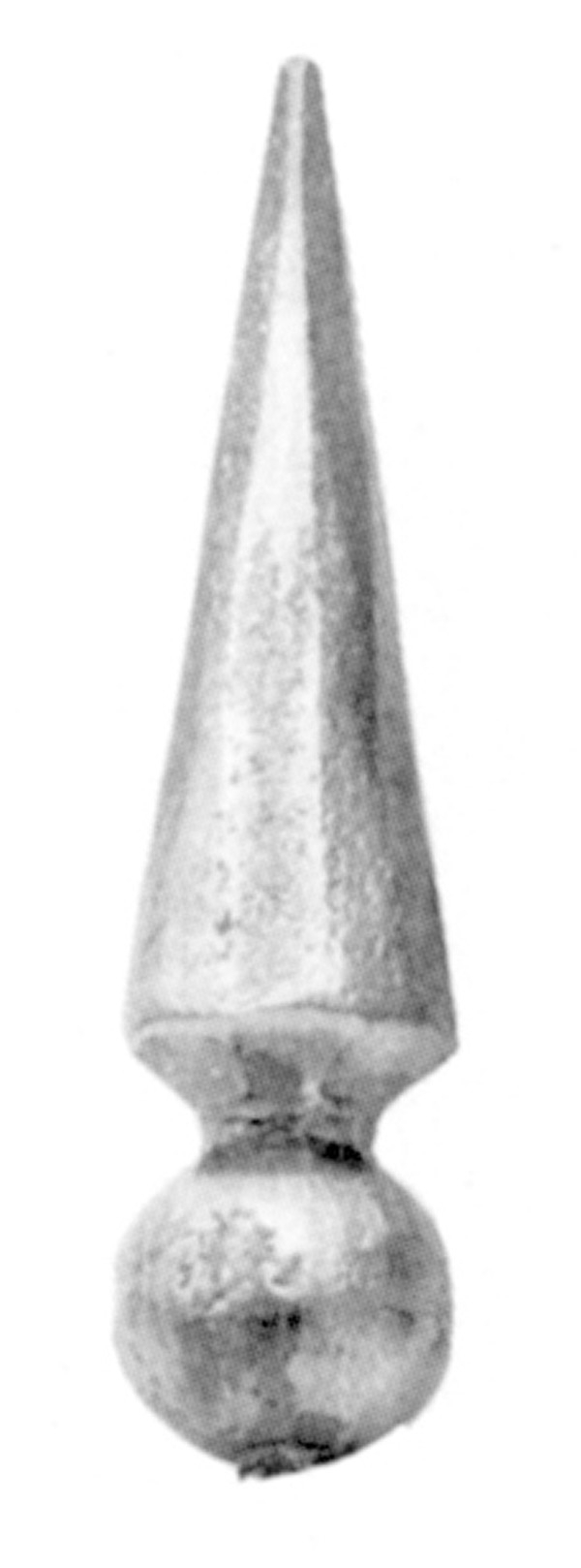 Zaunspitze Stahl roh Ansatz Ø 33 mm H 130 mm-88-11121.4