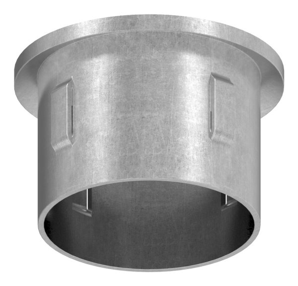 Stahlstopfen - mit M8 - leicht gewoelbt - fuer Rohr Ø 42-4 x 3-0-3-5 mm - Stahl -Roh- S235JR-30-2966.8