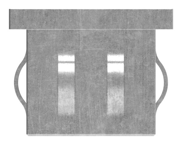 Stahleinschlagkappe roh fuer Rechteckrohr 40x30 mm flach Wandstaerke 2-0-3-0 mm-88-11170.40X30