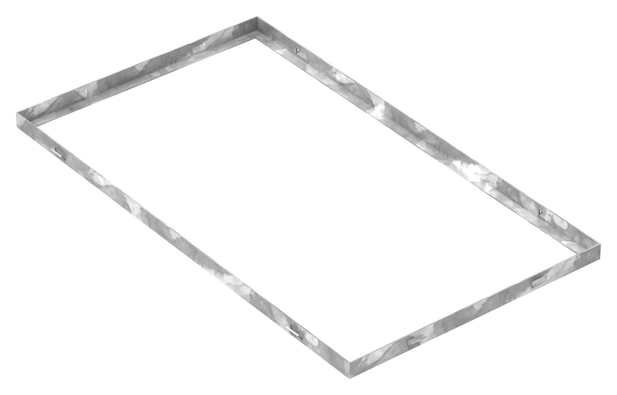 Zarge - Masse- 400x700x23 mm - fuer Rosthoehe 20 mm - aus S235JR -St37-2- bandverzinkt-23-407020.7