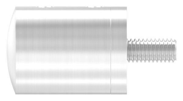 Querstabhalter V2A Edelstahl – Anschluss FLACH passend fuer Rundstaebe 12 mm mit Sackloch Abschluss rechts inkl- Schrauben-11-1035.4