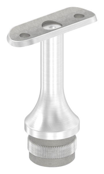 Stuetze mit Halteplatte fuer Rundrohr Ø 42-4 mm - Stopfen fuer 33-7x2-0 mm V2A-12-2150.4