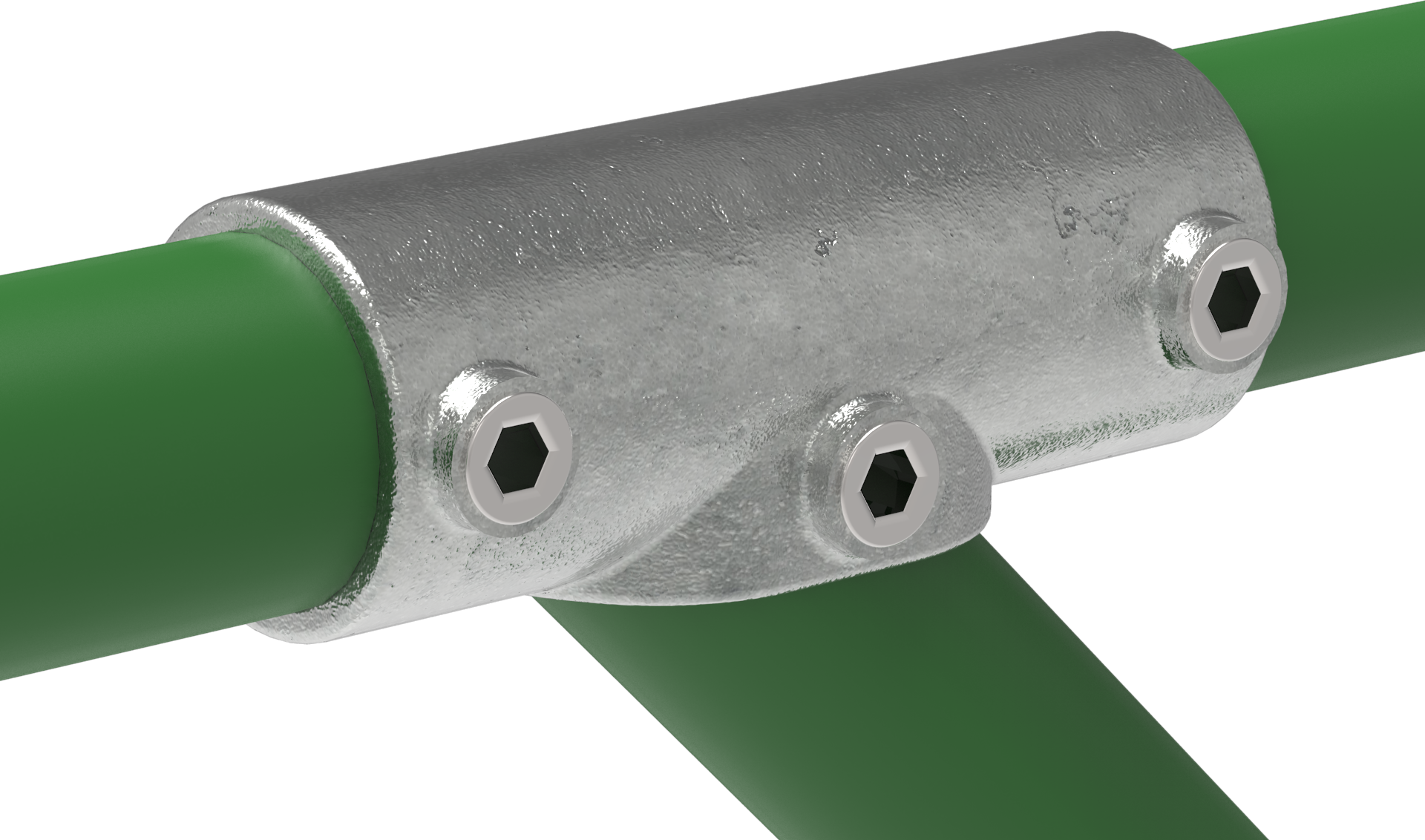 Rohrverbinder T-Stueck 11-29° Ø 48-3 mm -1 1-2- - Temperguss verzinkt - 255D48-255D48