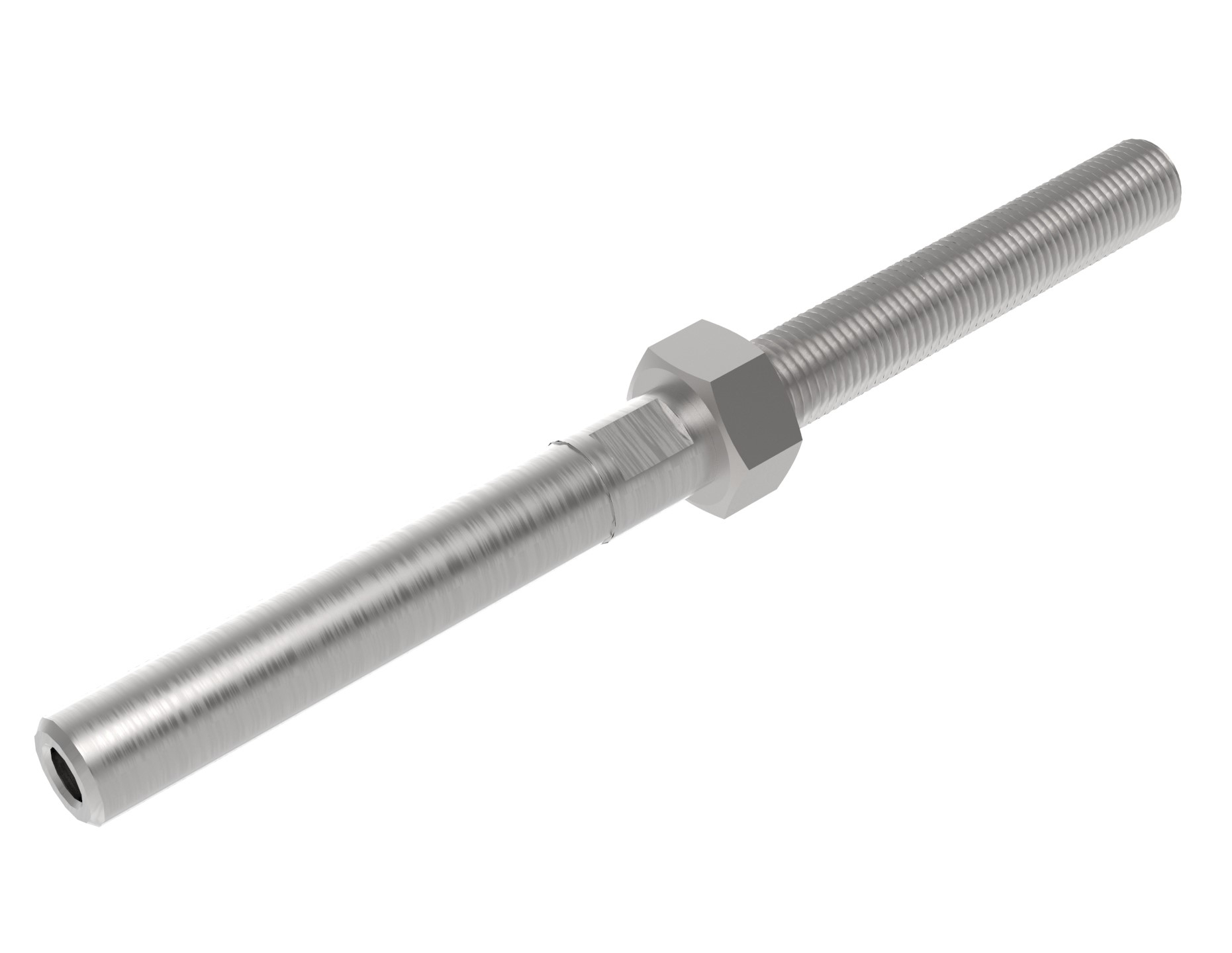 Seilspanner Edelstahl AISI 316 fuer 5 mm Seil- L 132 mm- M10- geschliffen-89-11A14L55-A.4