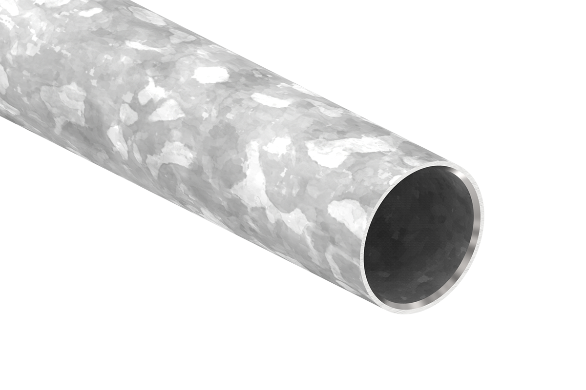 Gelaenderrohr - Ø 48-3x2-0 mm - Laenge- 1500 mm - Stahl S235JR- verzinkt-30-2248-1500.7