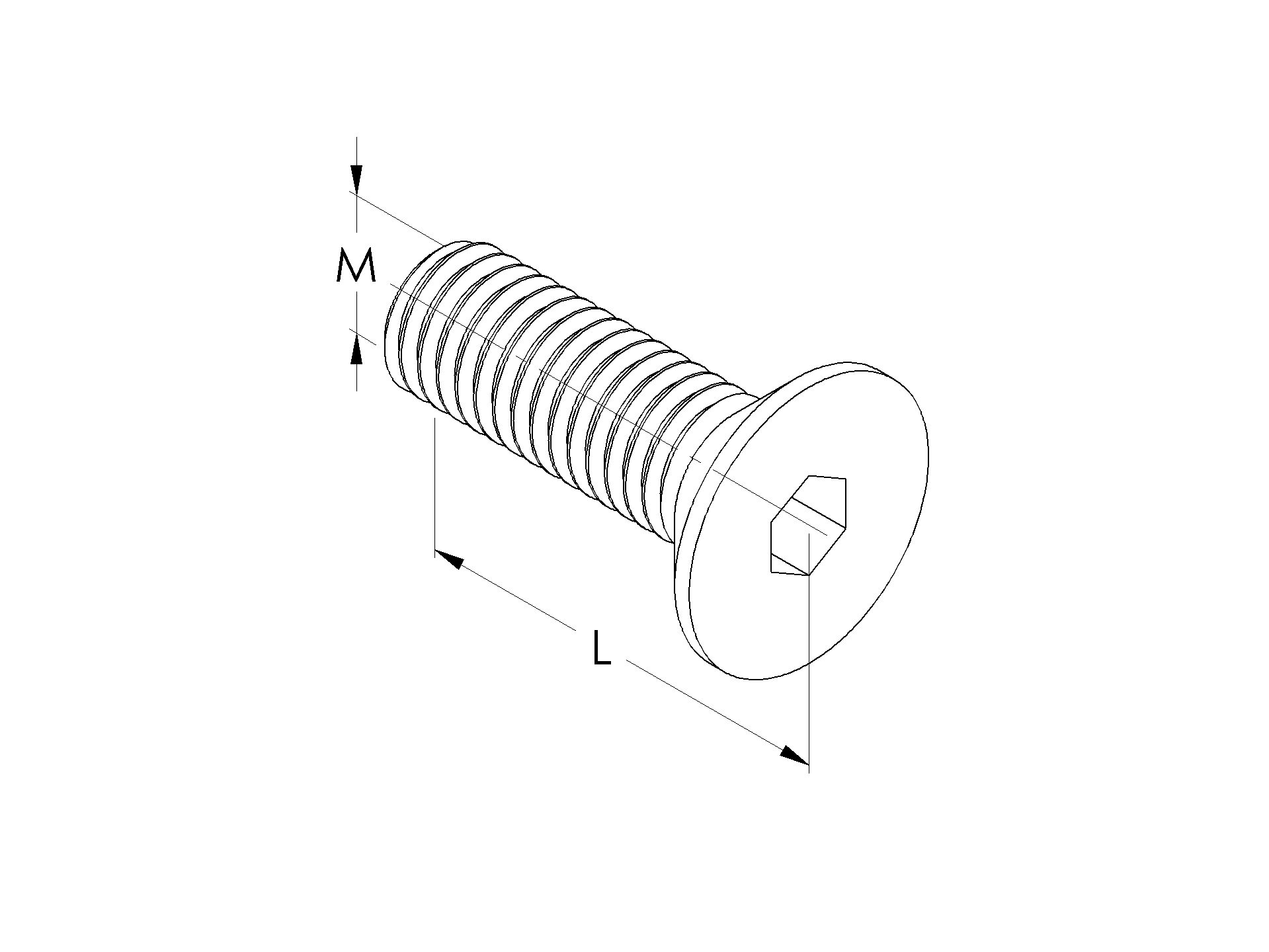 Senkschraube Innensechskant Edelstahl AISI 304 M8x50 DIN 7991-89-11ADIN7991A2M8X50-A.4