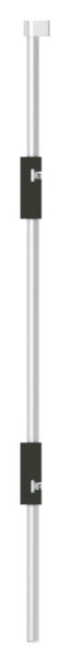 Bodenriegel XL mit zwei Befestigungen- Laenge 1000mm- zum Anschrauben- RAL 6009 tannen gruen-88-1156712-ALU.6009