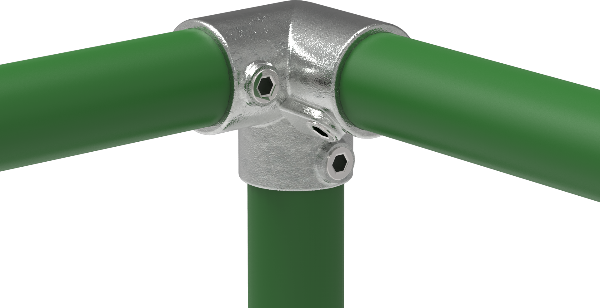 Rohrverbinder - Dreiweg-Eckstueck 90° - 128D48 - 48-3 mm - 1 1-2- - Feuerverzinkt u. Elektrogalvanisiert-128D48